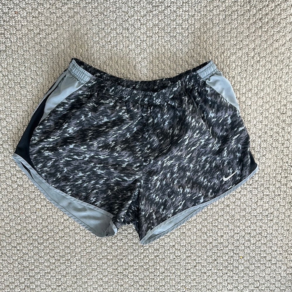 Nike Black and Gray Athletic Shorts with Relaxed Fit
